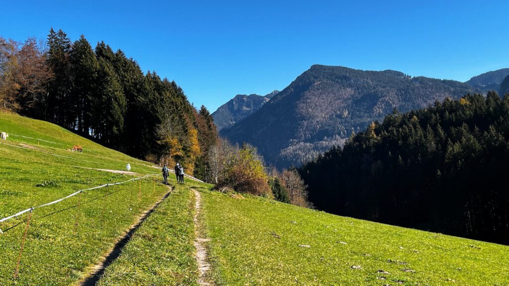 Der Beginn der Wanderung auf den Spitzstein