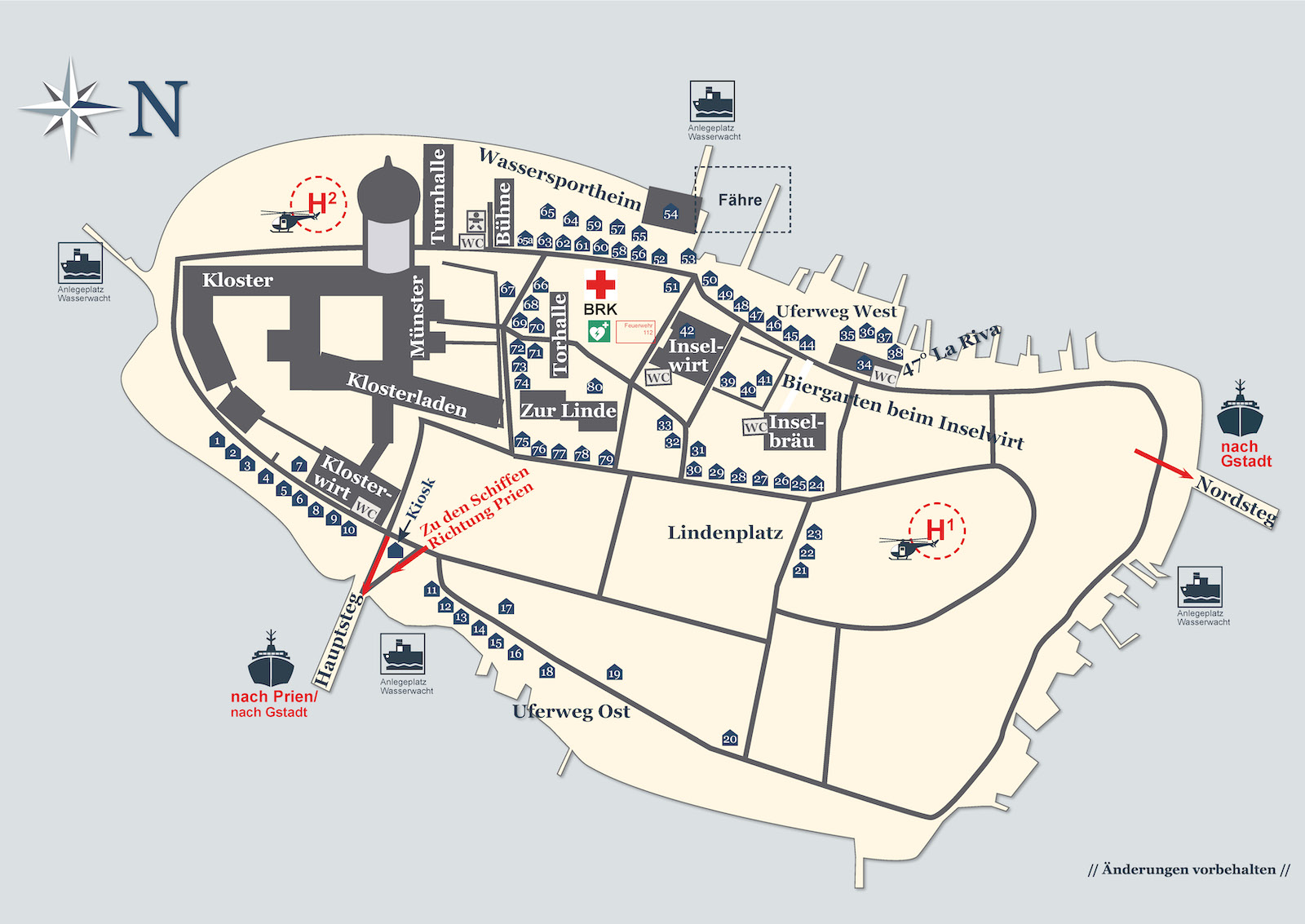 Standplan Christkindlmarkt Fraueninsel